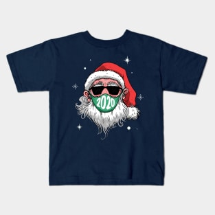 Santa Claus in facemask 2020 Kids T-Shirt